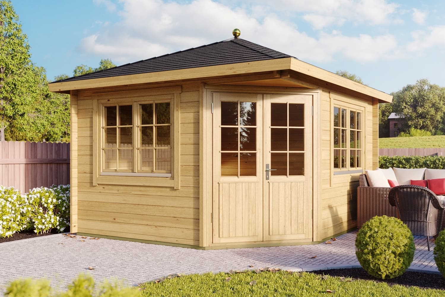5-Eck Gartenhaus Modell Palermo
