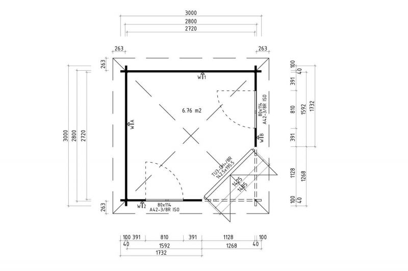 5-Eck Gartenhaus Modell Madrid