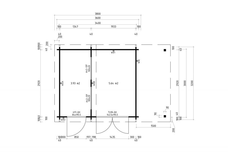 Gerätehaus Modell Nordic Duo