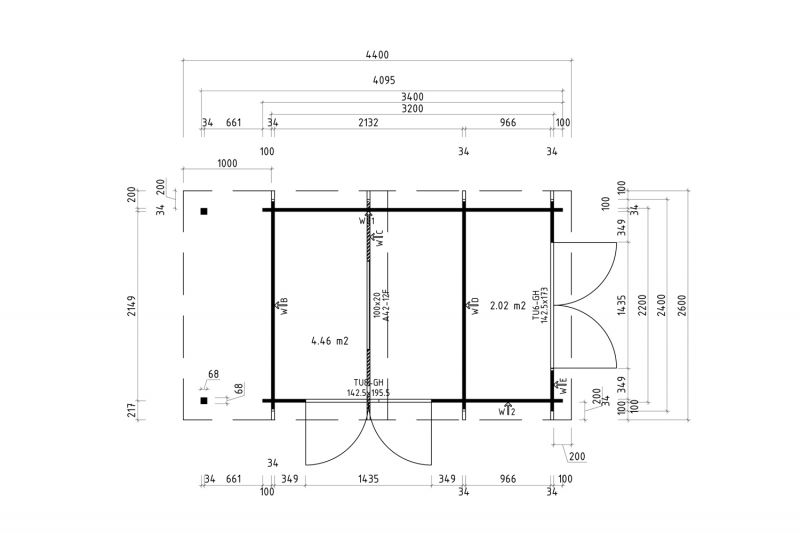 Gerätehaus Modell Nordic Varianta