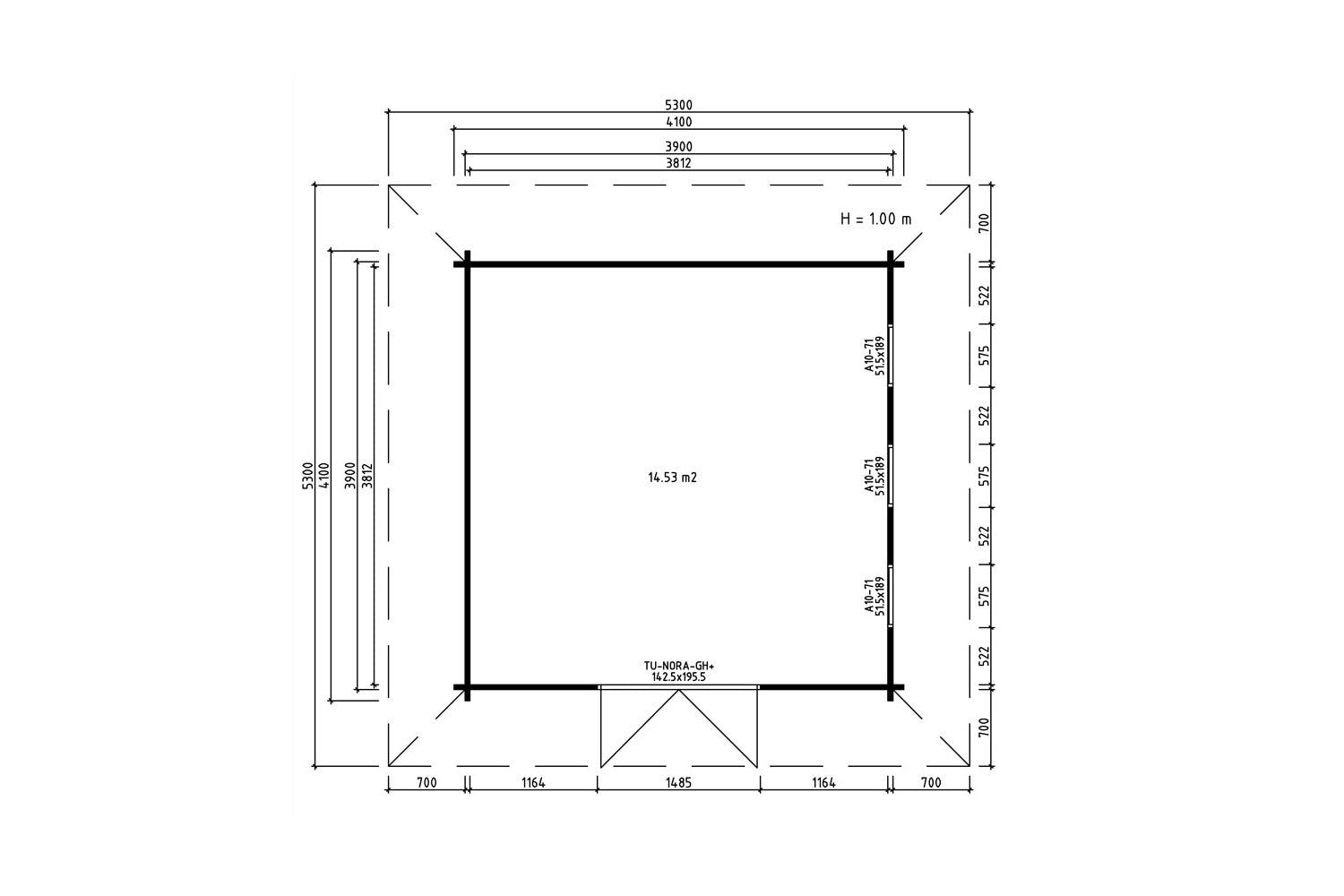Gartenhaus Modell Olymp