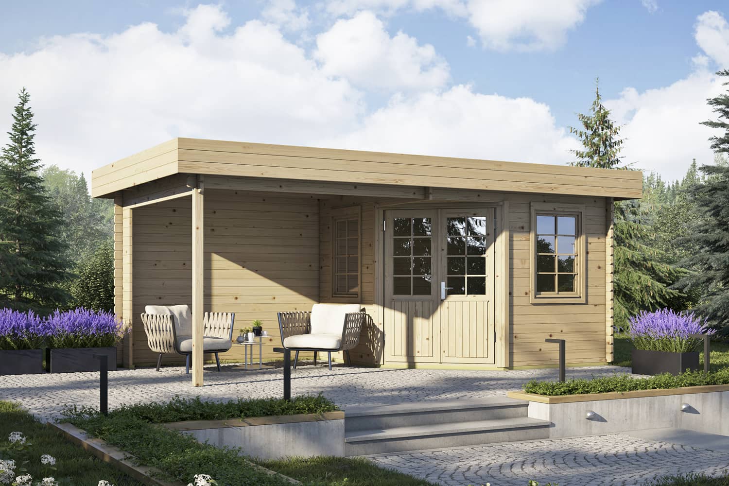 5-Eck Gartenhaus Modell Rimini