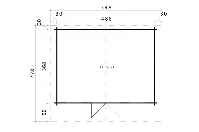 Gartenhaus Modell Travemünde Iso