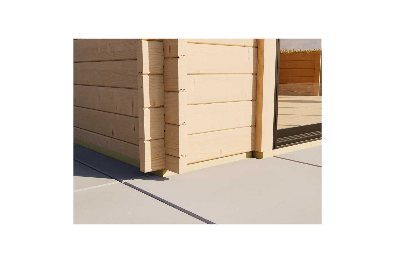 Gartenhaus Modell Designlounge 44 A mit Anbau