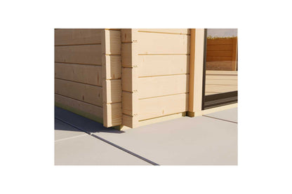 Gartenhaus Modell Designlounge 44 A mit Anbau
