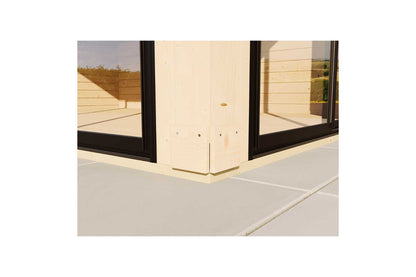 Gartenhaus Modell Designlounge 44 A mit Anbau