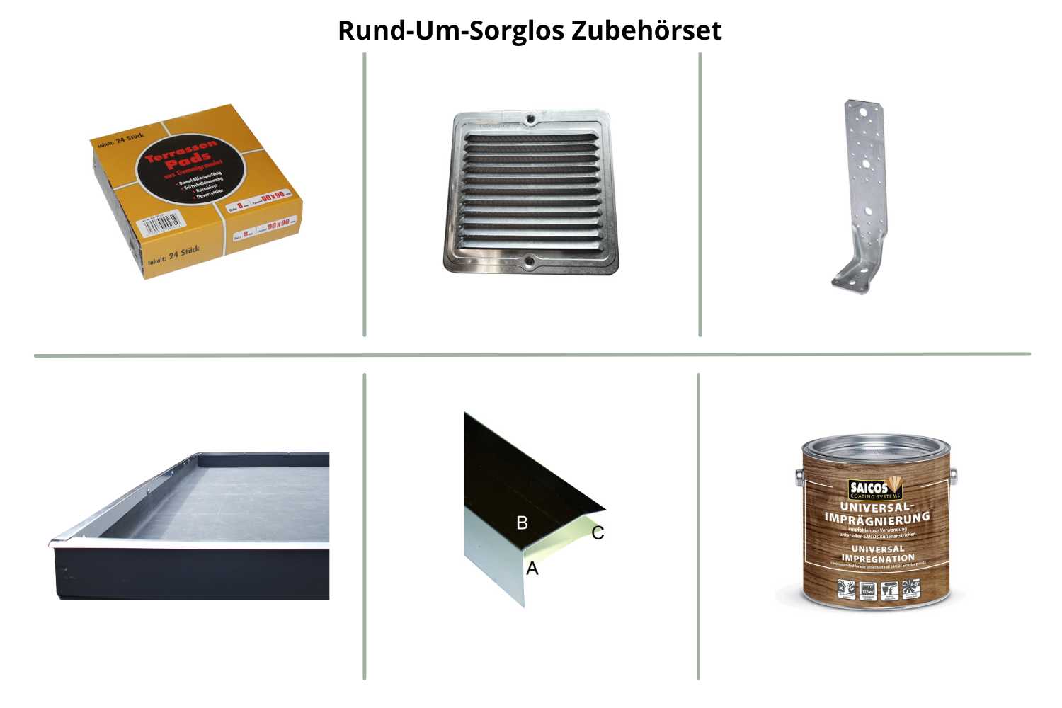 6-teiliges Rundum-sorglos-Zubehörpaket für Designlounge 44 A mit Anbau