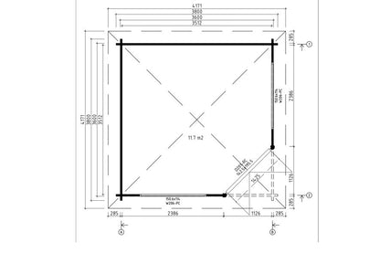 5-Eck Gartenhaus Modell Palermo
