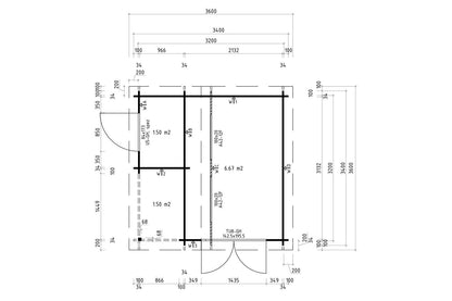 Gerätehaus Modell Nordic Combi