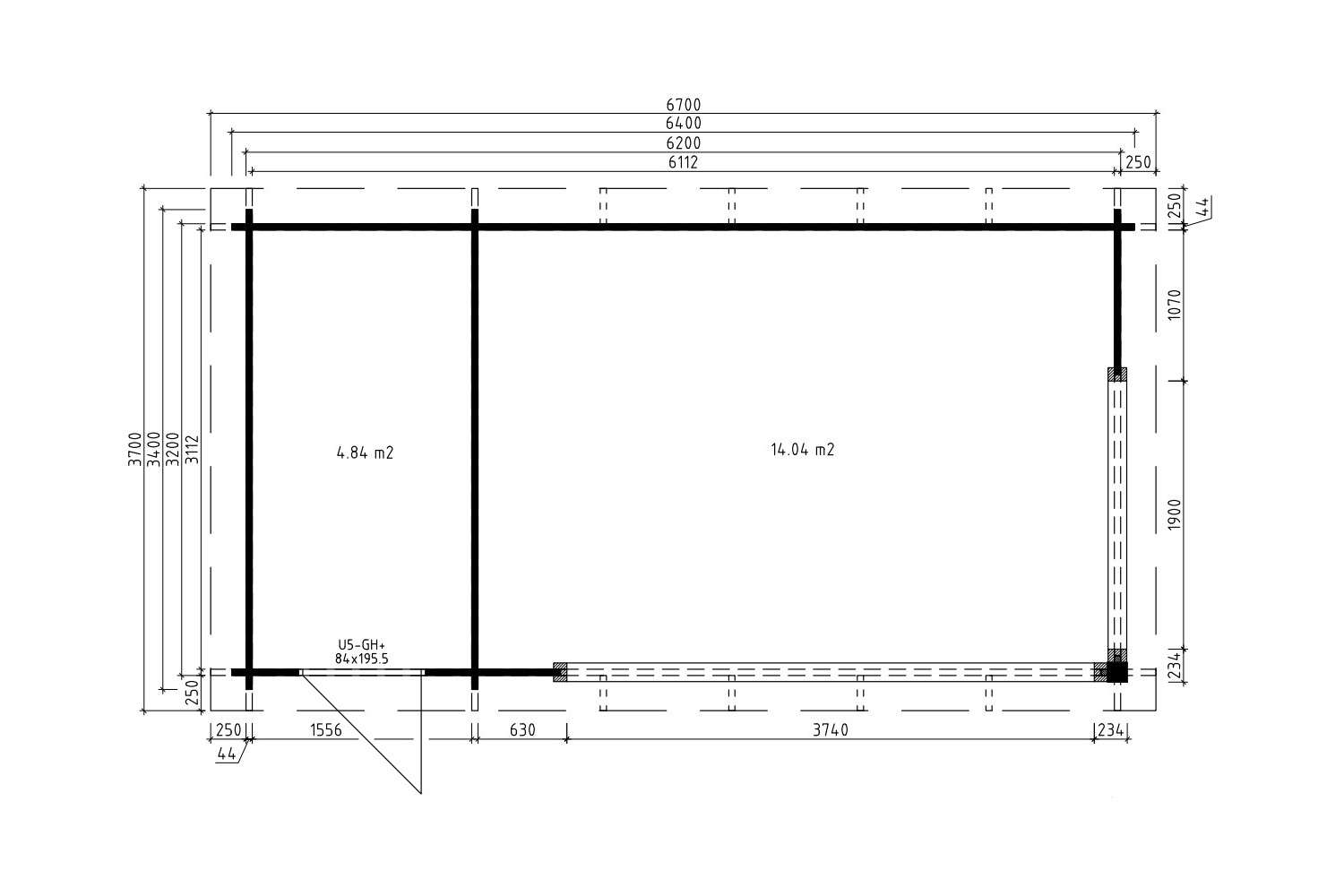 Gartenhaus Modell Designlounge 44 C