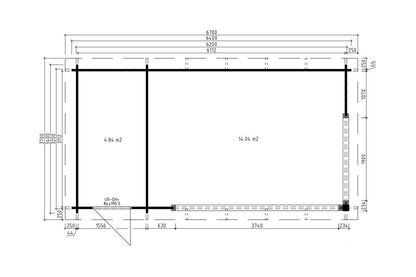 Gartenhaus Modell Designlounge 44 C