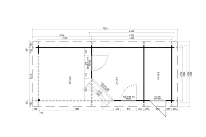 5-Eck Gartenhaus Modell Florenz Iso