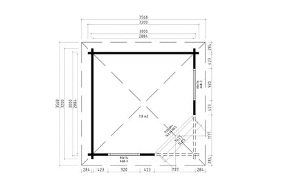 5-Eck Gartenhaus Modell Rom