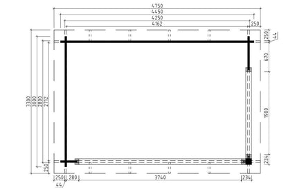 Gartenhaus Modell Designlounge 44 D