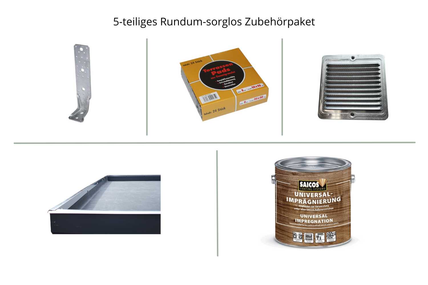 5-teiliges Rundum-sorglos Zubehörpaket für Cubus Doma